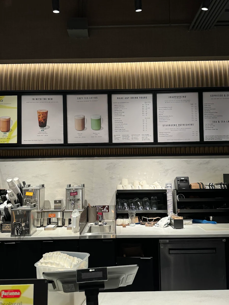 Menu, Starbucks Coffee Company