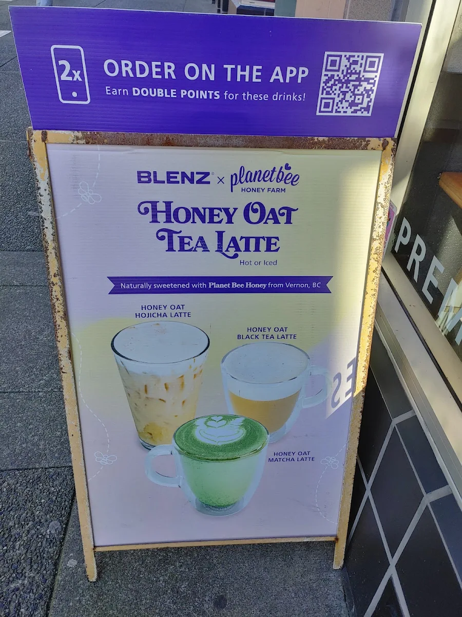 Menu, Blenz Coffee