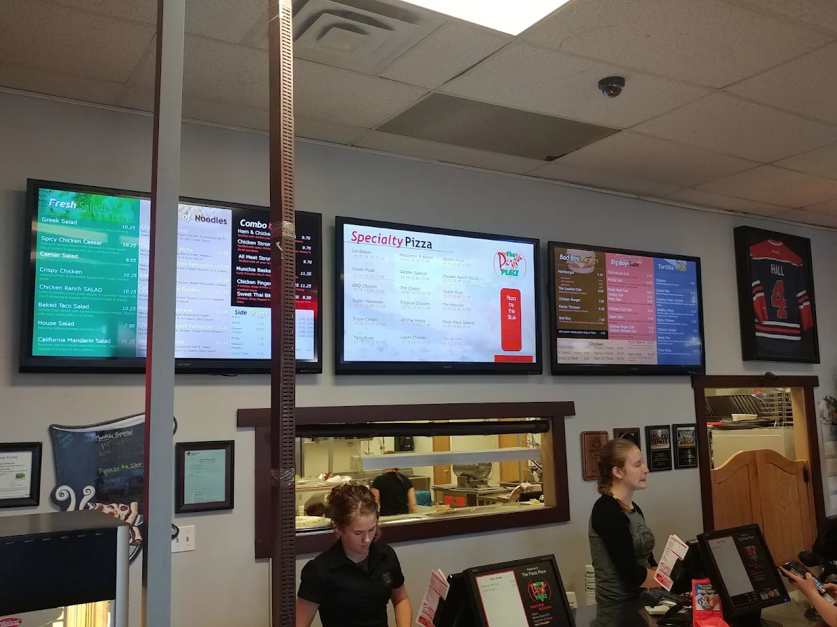 Menu, Pizza Place