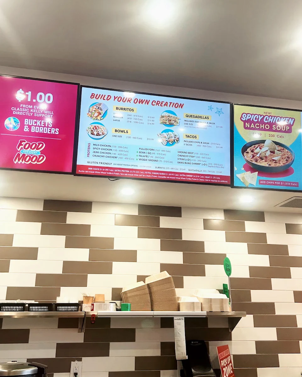 Menu, barBURRITO