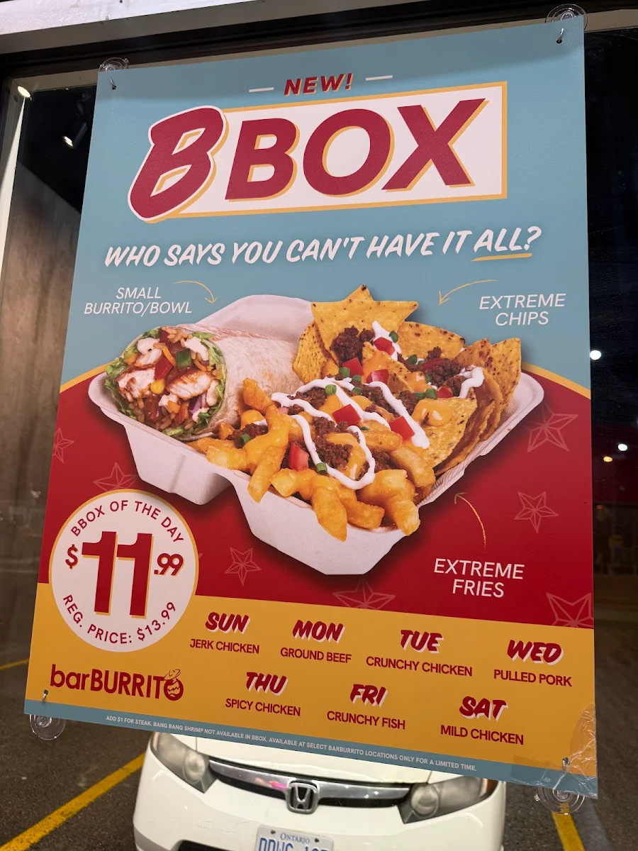 Menu, barBURRITO