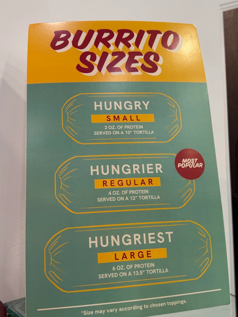 Menu, barBURRITO