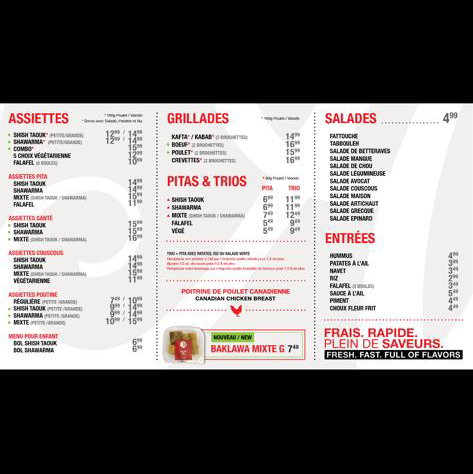 Menu, Amir Rigaud