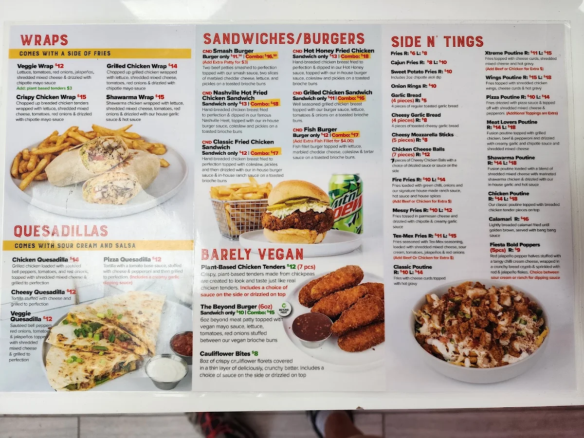 Menu, Chicken N' Dough Express - Uxbridge