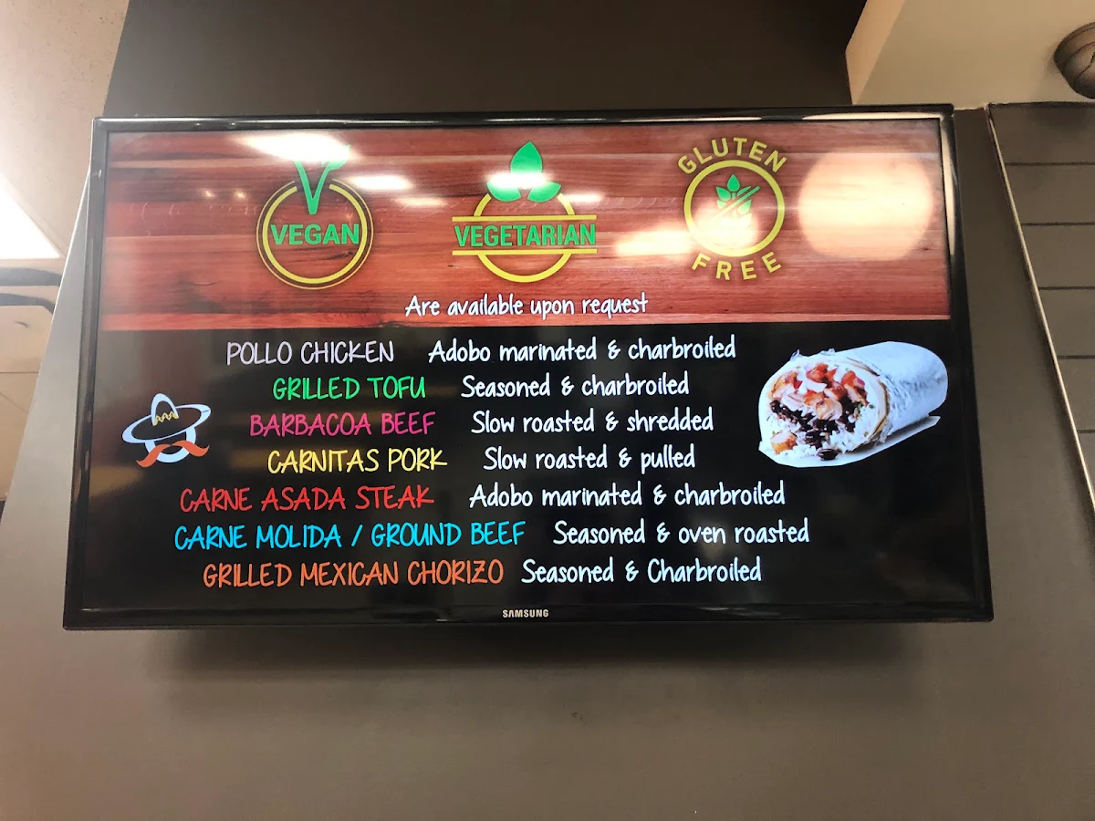 Menu, Burrito Gringo Mexican Grill (Merivale)