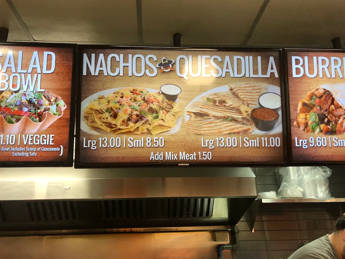 Menu, Burrito Gringo Mexican Grill (Merivale)