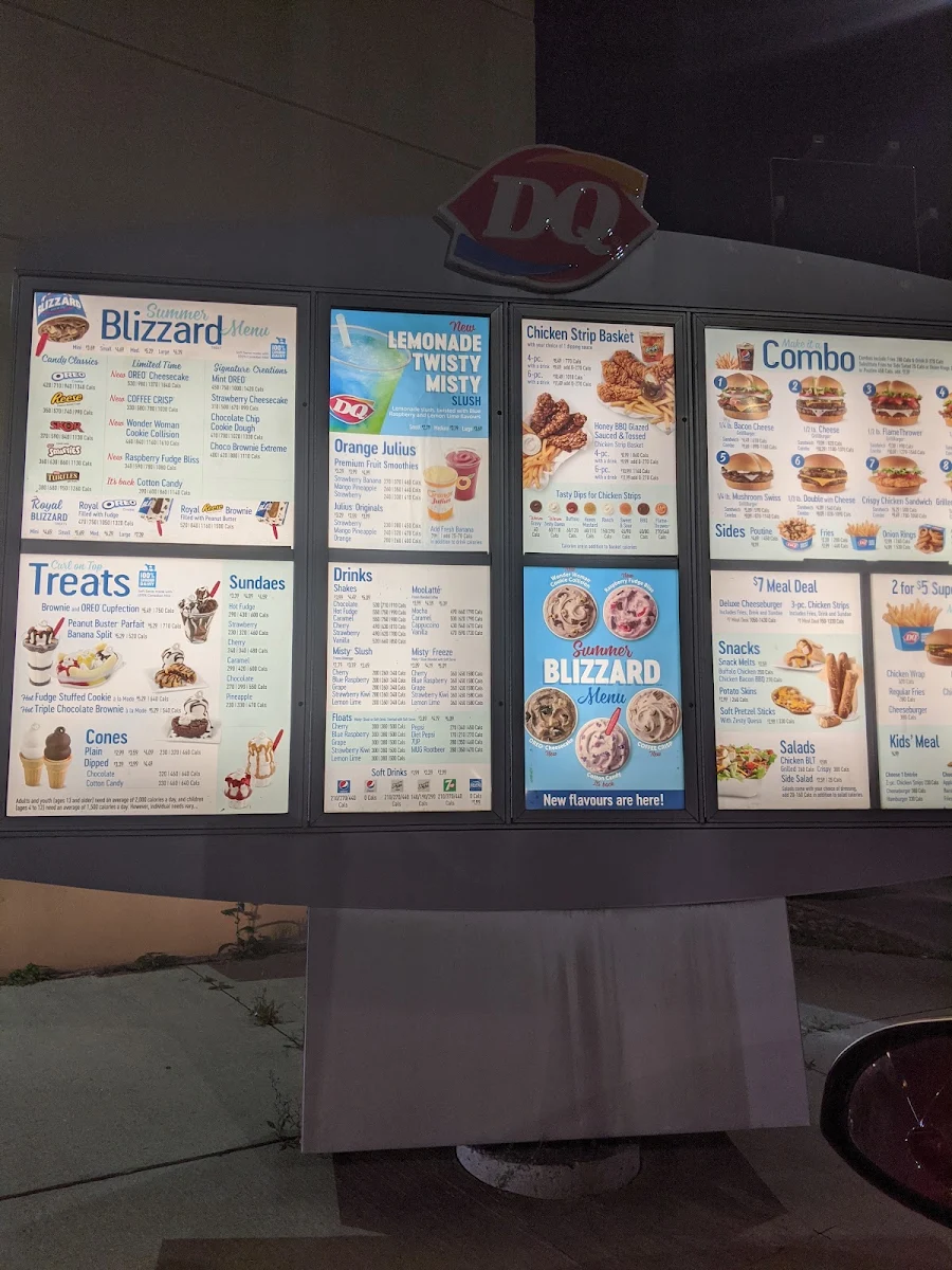 Menu, Dairy Queen Grill & Chill