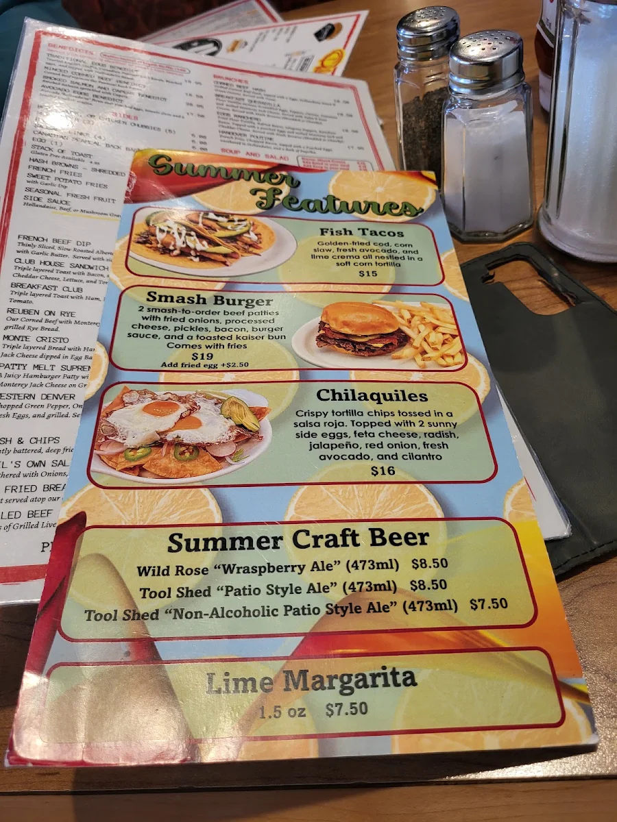 Menu, Phil's Restaurants