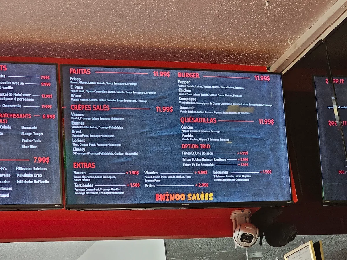 Menu, Bninoo Sucré & Salé