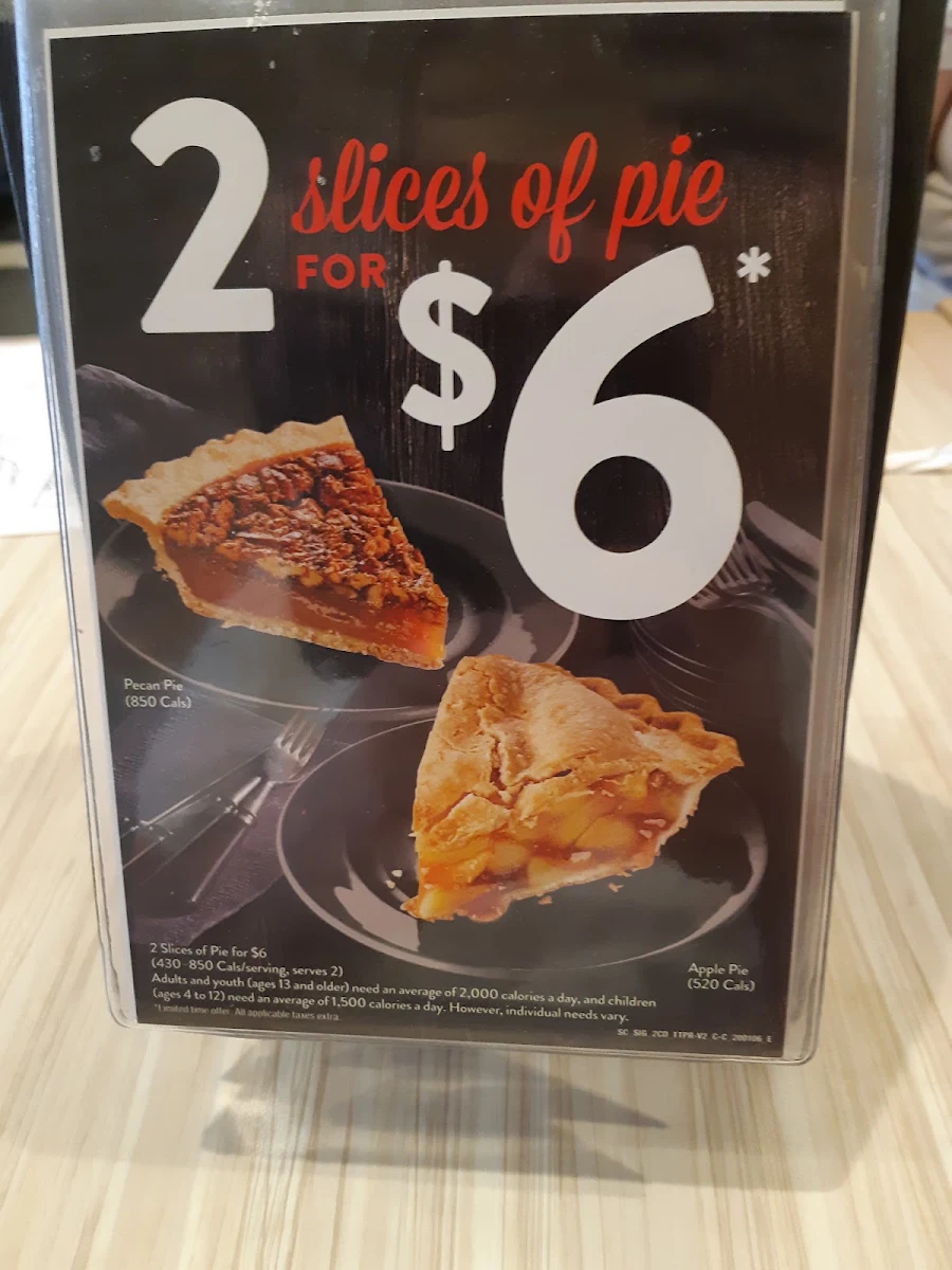 Menu, Swiss Chalet