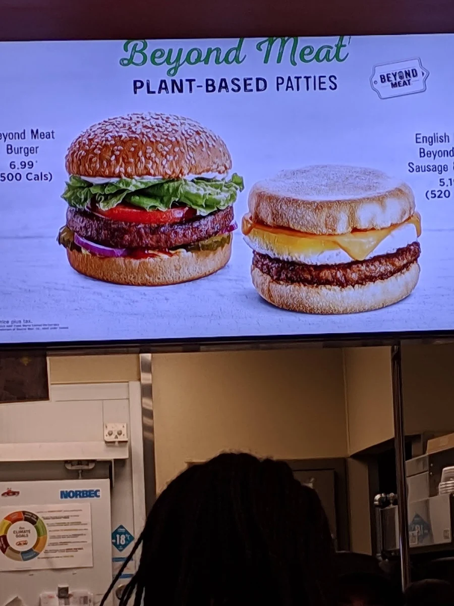 Menu, A&W Canada