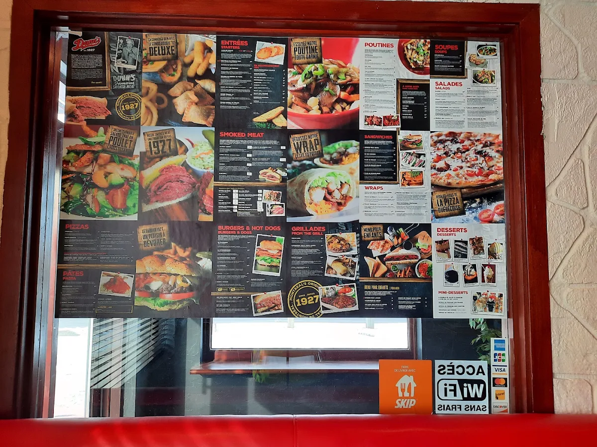 Menu, Dunn's Famous St-Eustache