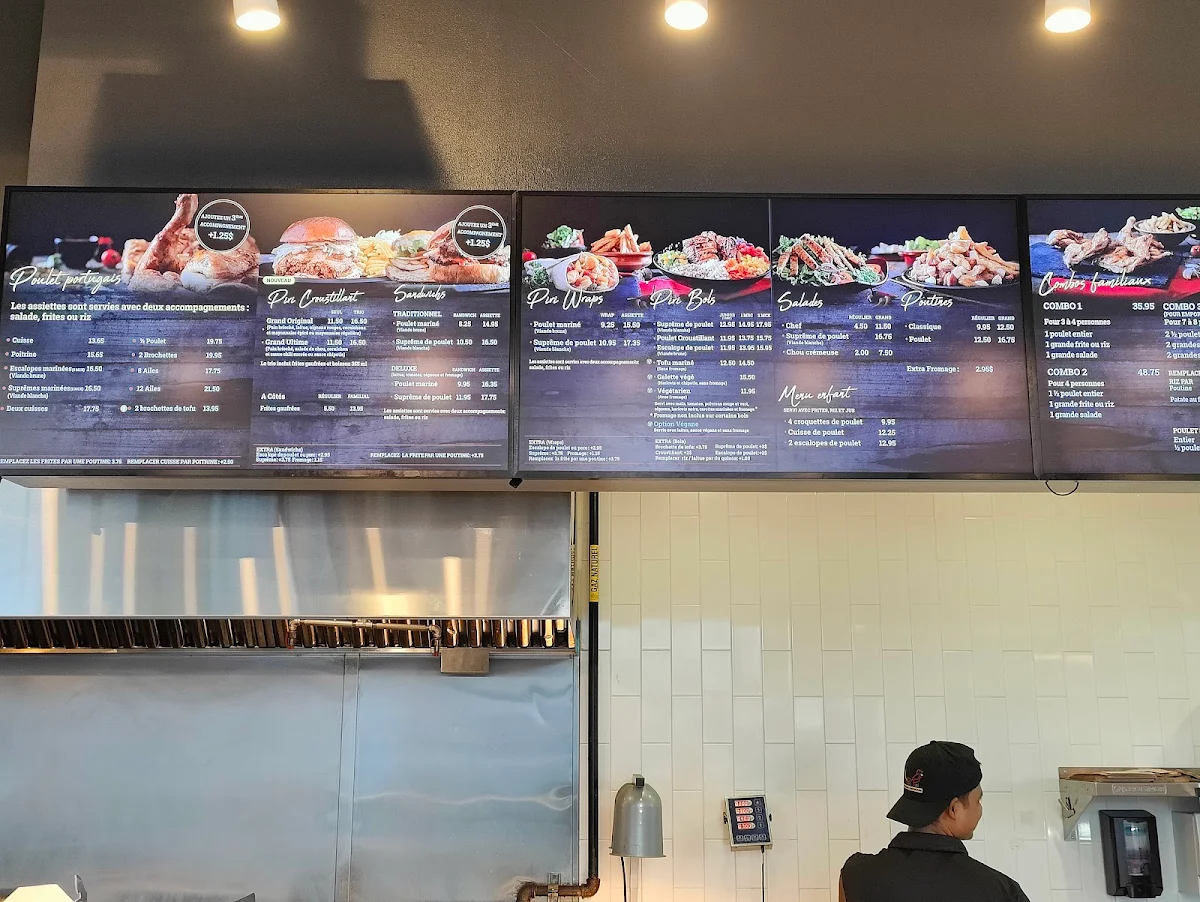 Menu, Rôtisserie Piri Piri (Marché Central)