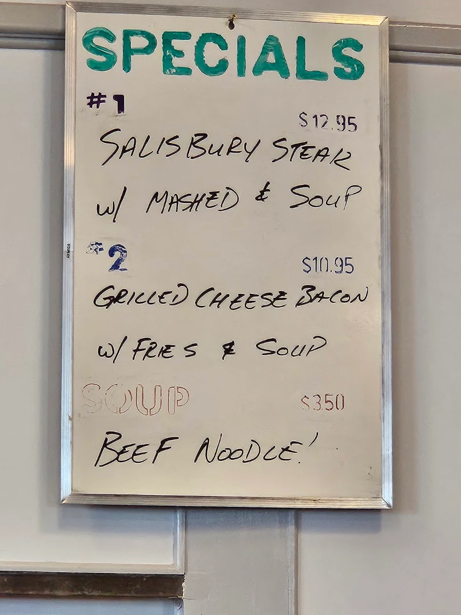 Menu, Clark's Restaurant