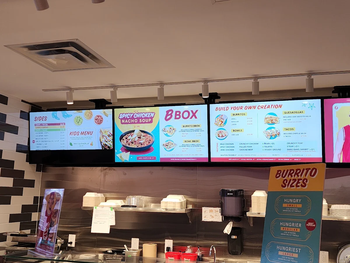 Menu, barBURRITO