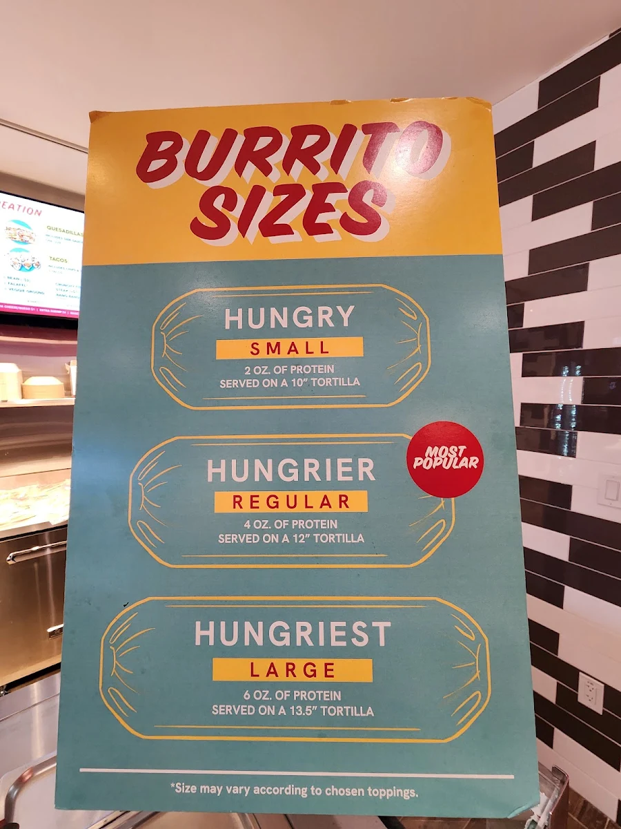 Menu, barBURRITO