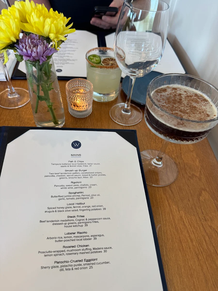 Menu, Watermark Restaurant at Oceanstone