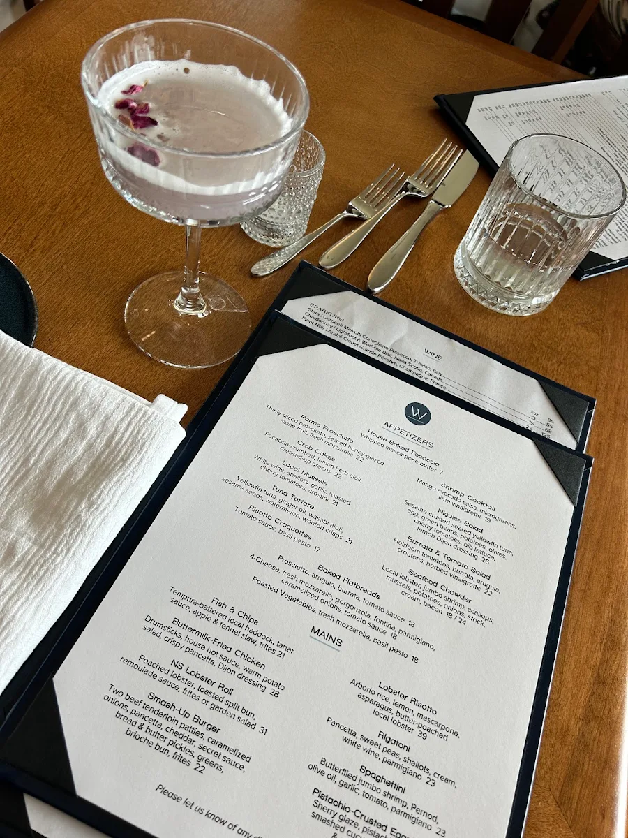 Menu, Watermark Restaurant at Oceanstone