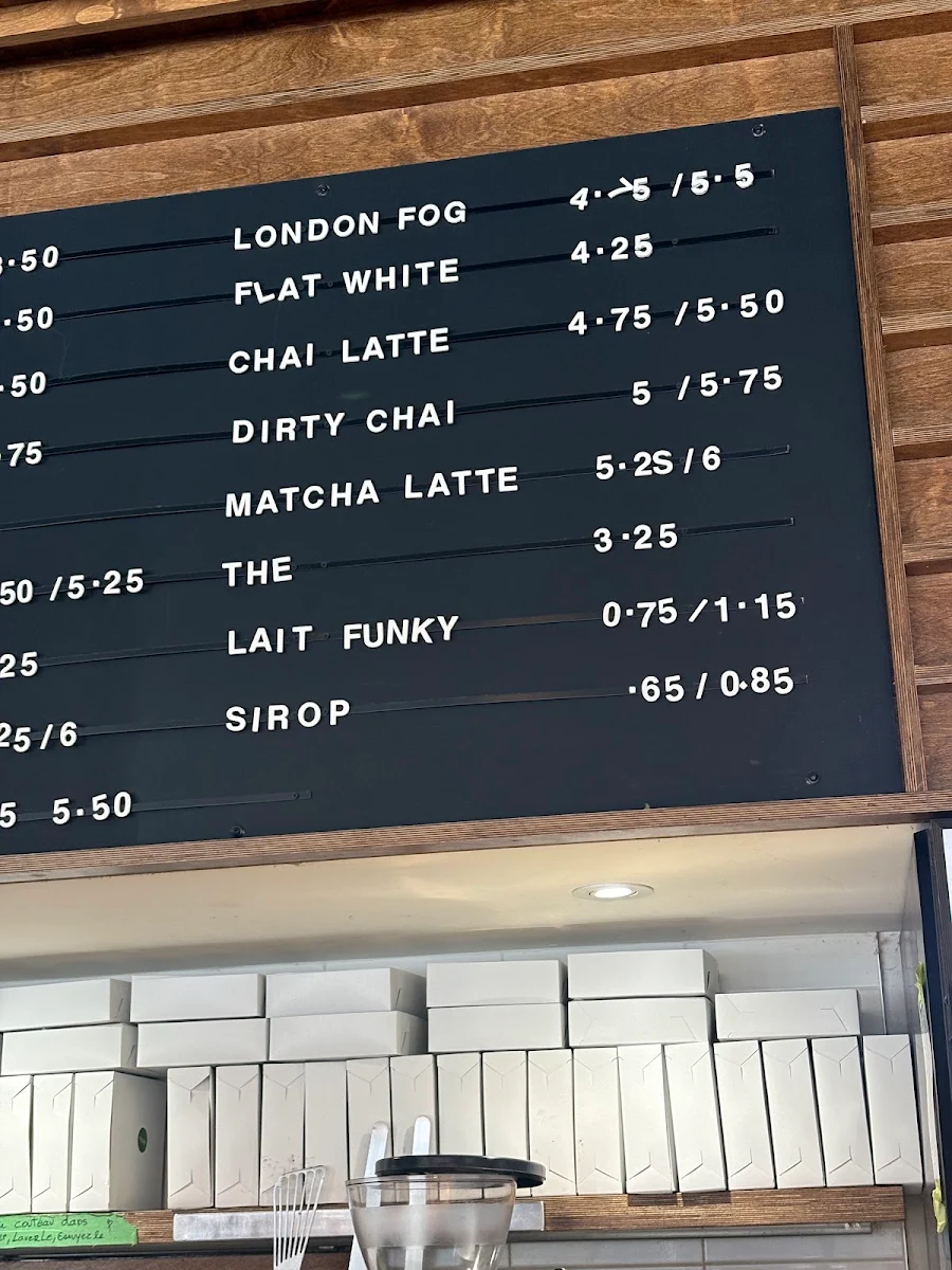 Menu, Boulangerie Le Toledo