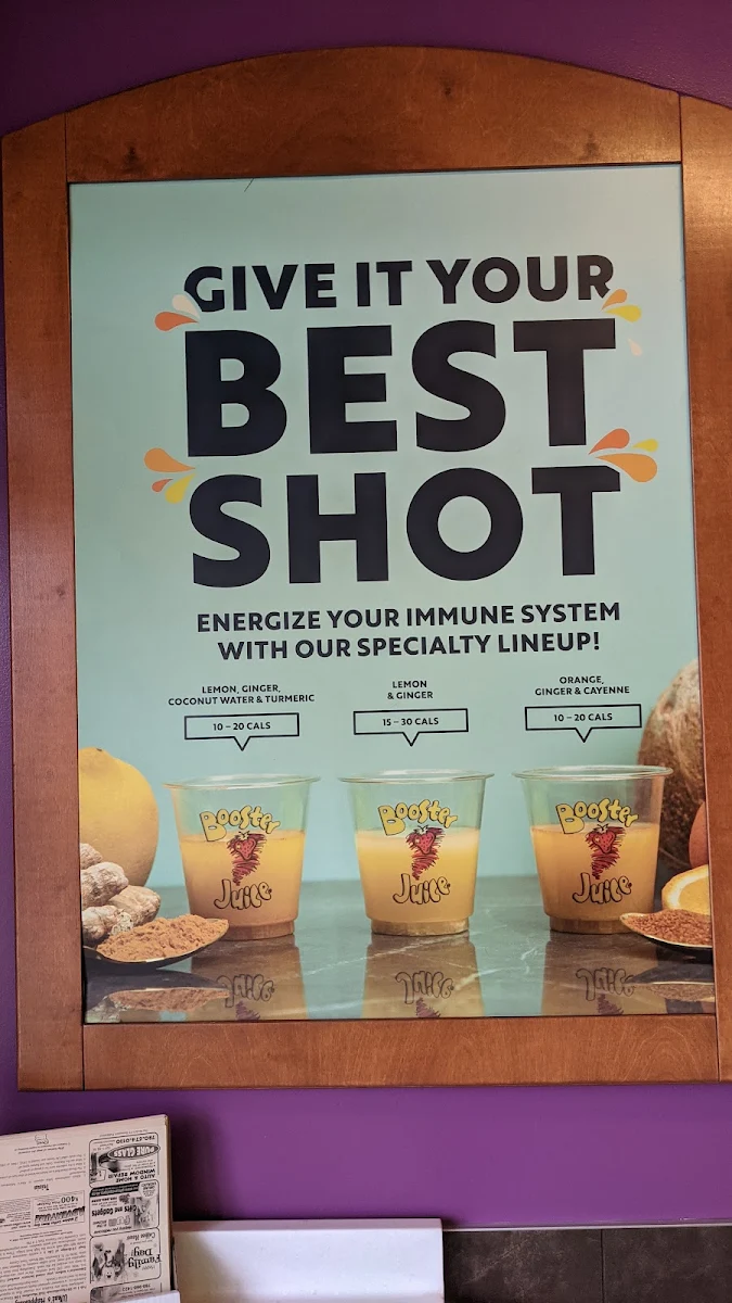 Menu, Booster Juice