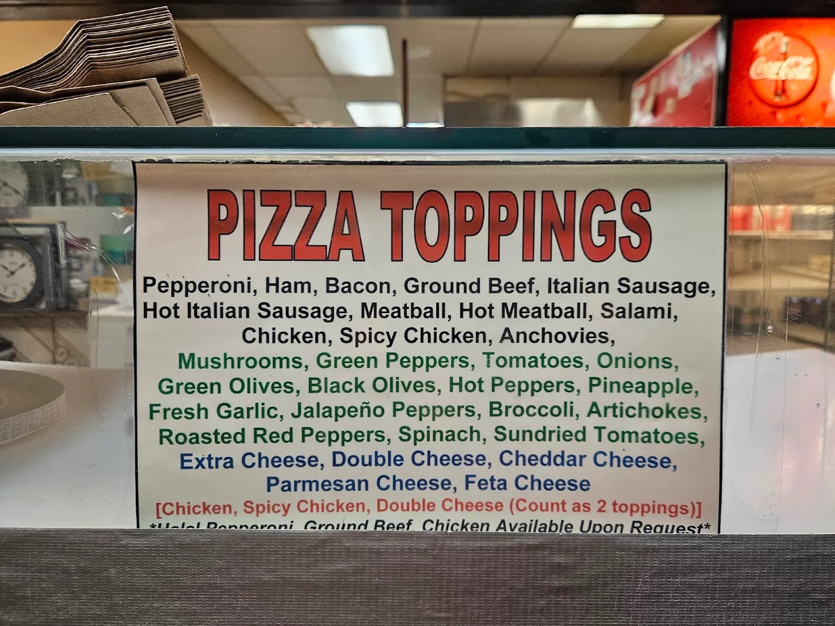 Menu, Marino Pizza And Wings