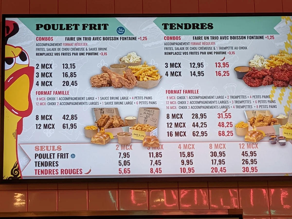 Menu, Jack Le Coq