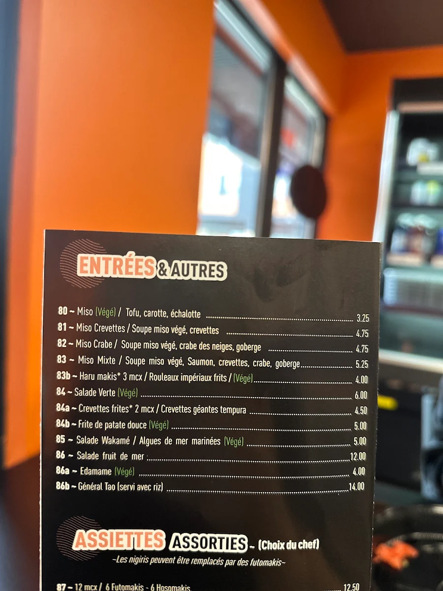 Menu, Sushi Sama (Kirkland)