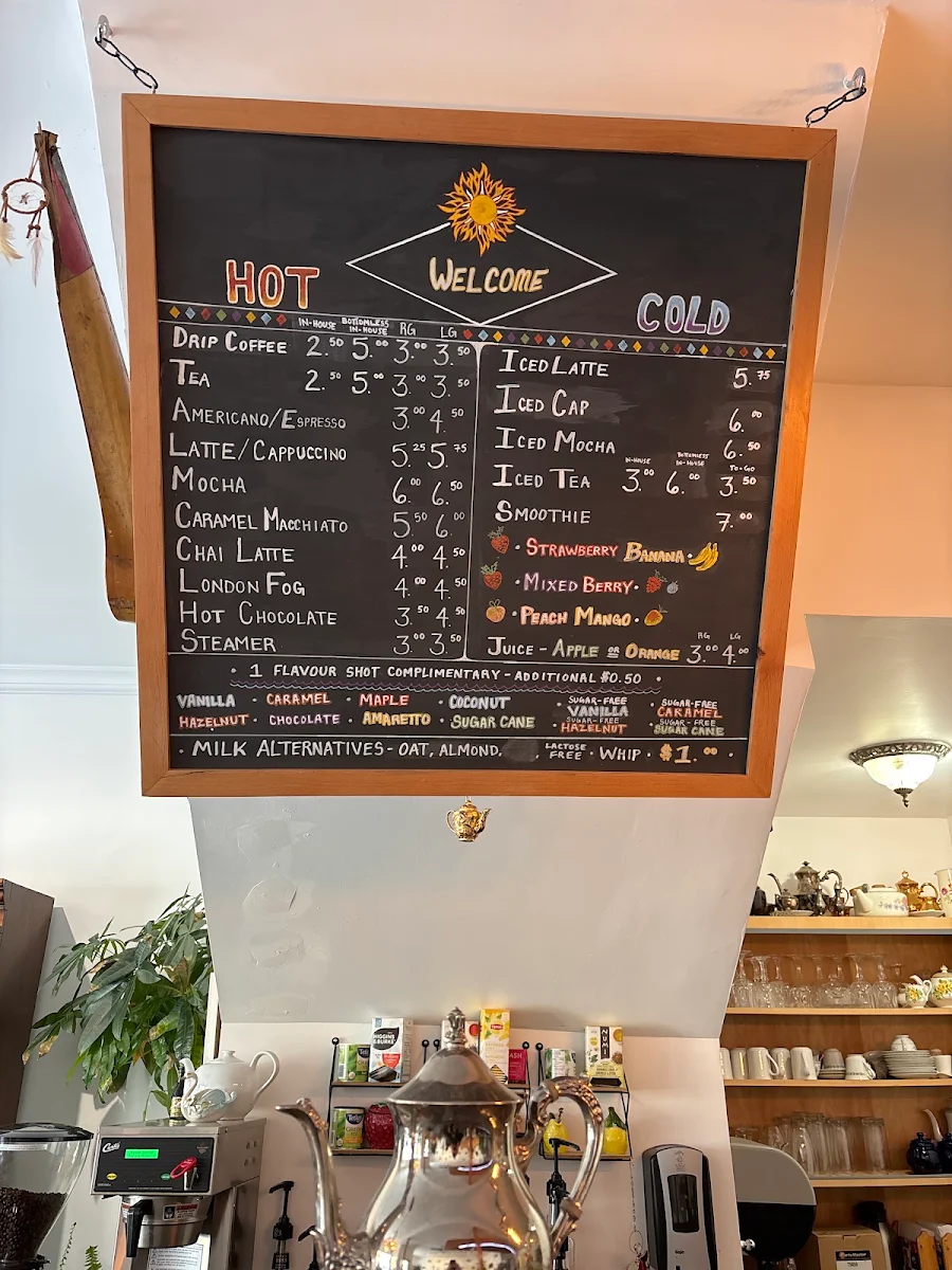 Menu, Good Times Coffeehouse