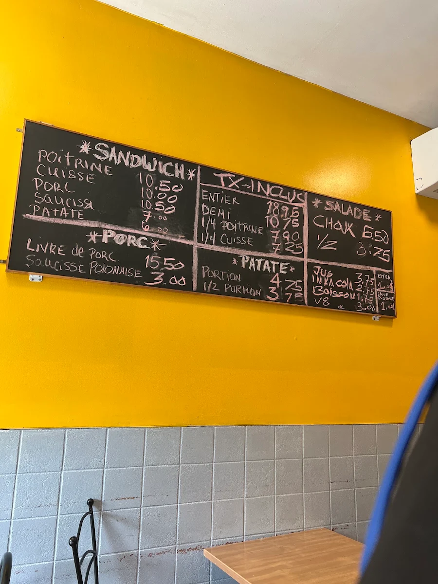Menu, Serrano Bar-B-Q