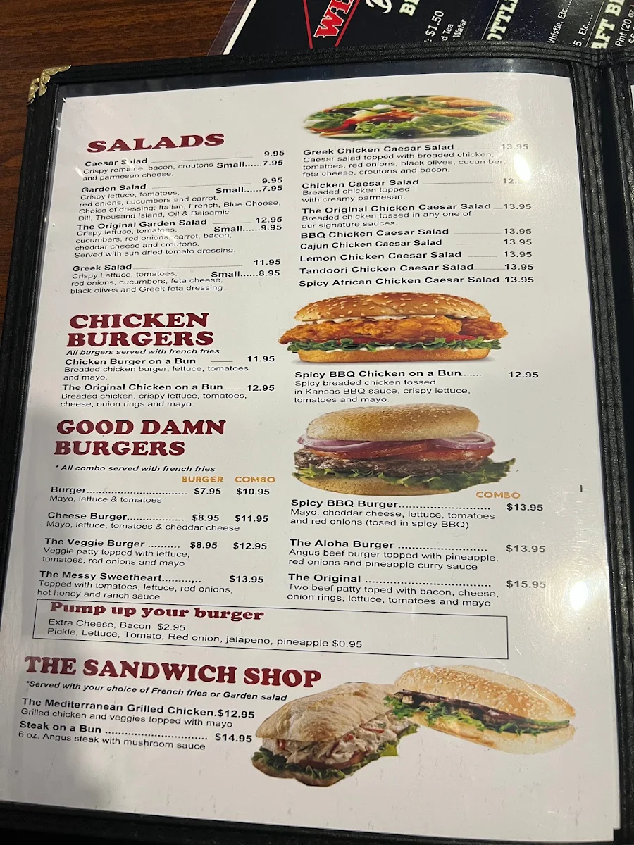 Menu, Wing House Schomberg