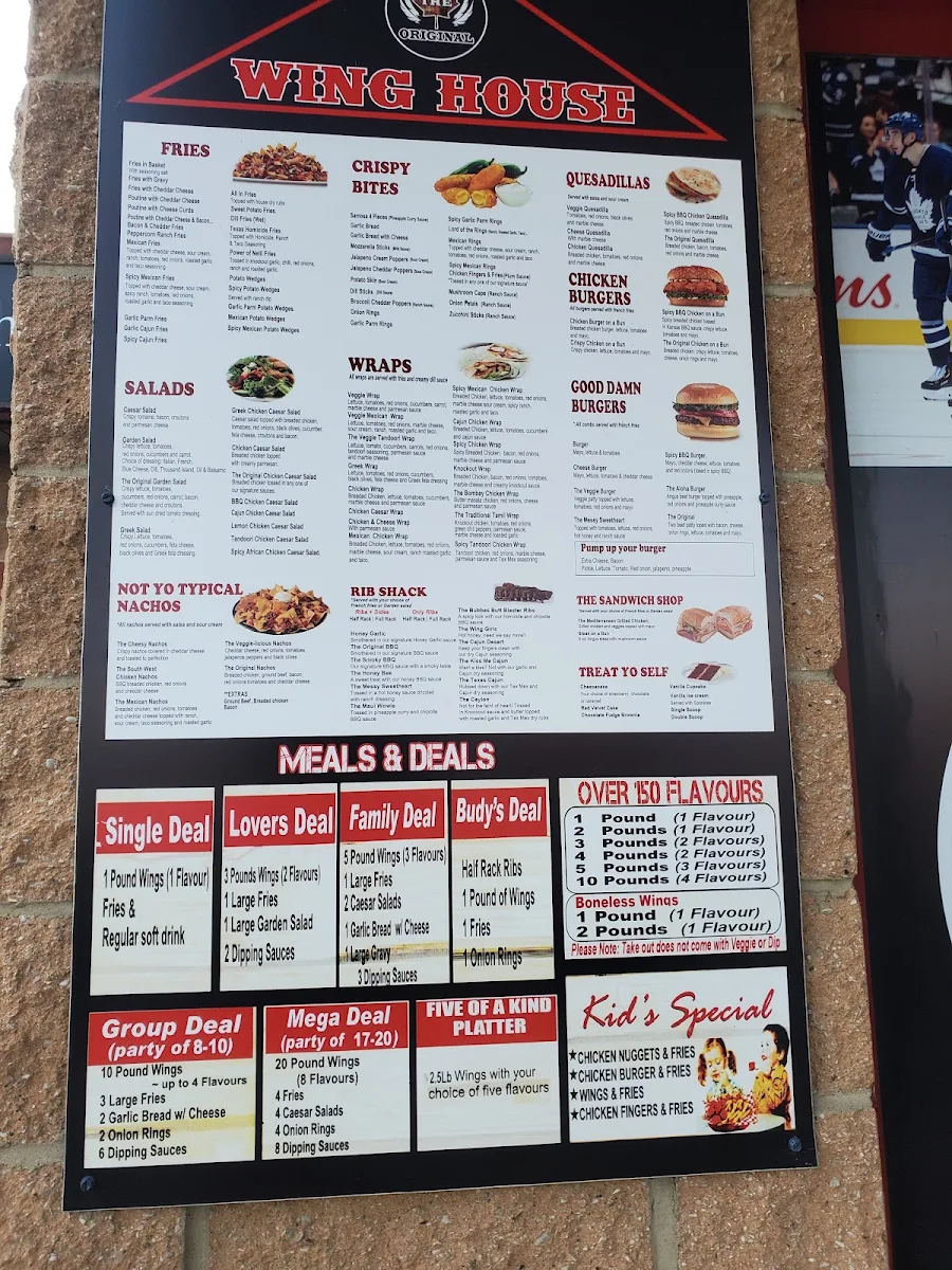 Menu, Wing House Schomberg