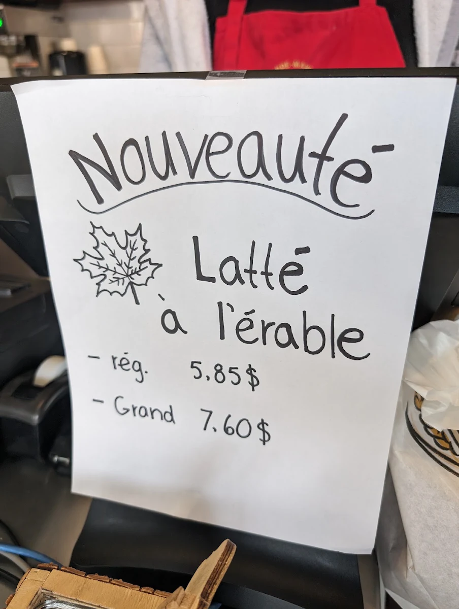 Menu, Boulangerie Garde Manger express