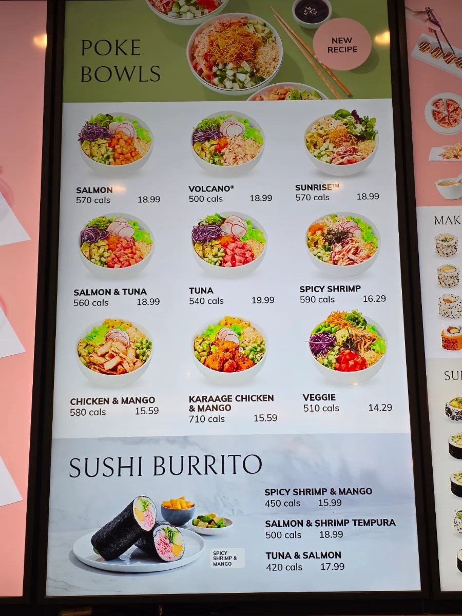 Menu, Poke By Sushi Shop Fairview Mall