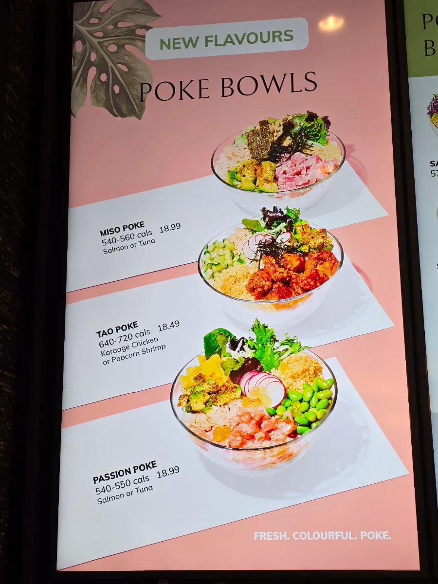 Menu, Poke By Sushi Shop Fairview Mall