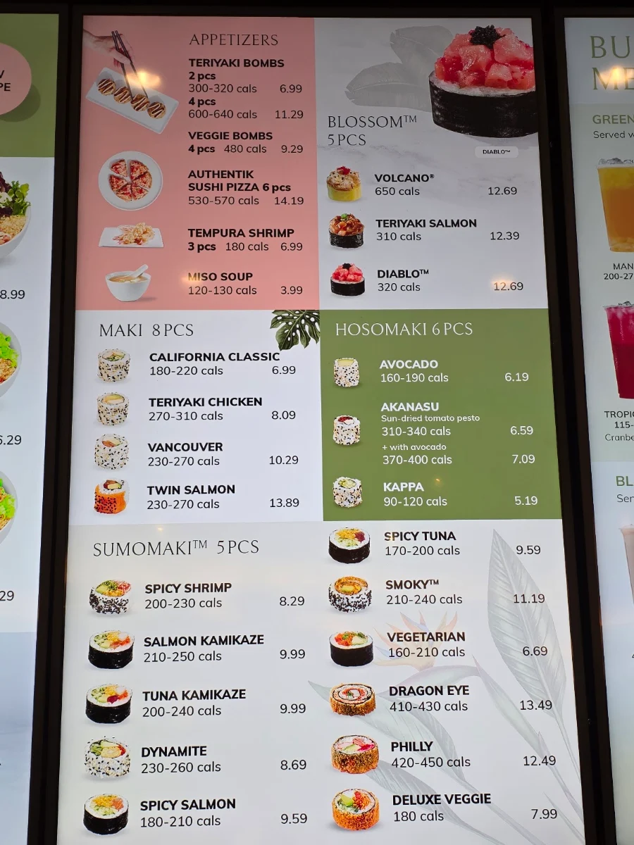 Menu, Poke By Sushi Shop Fairview Mall