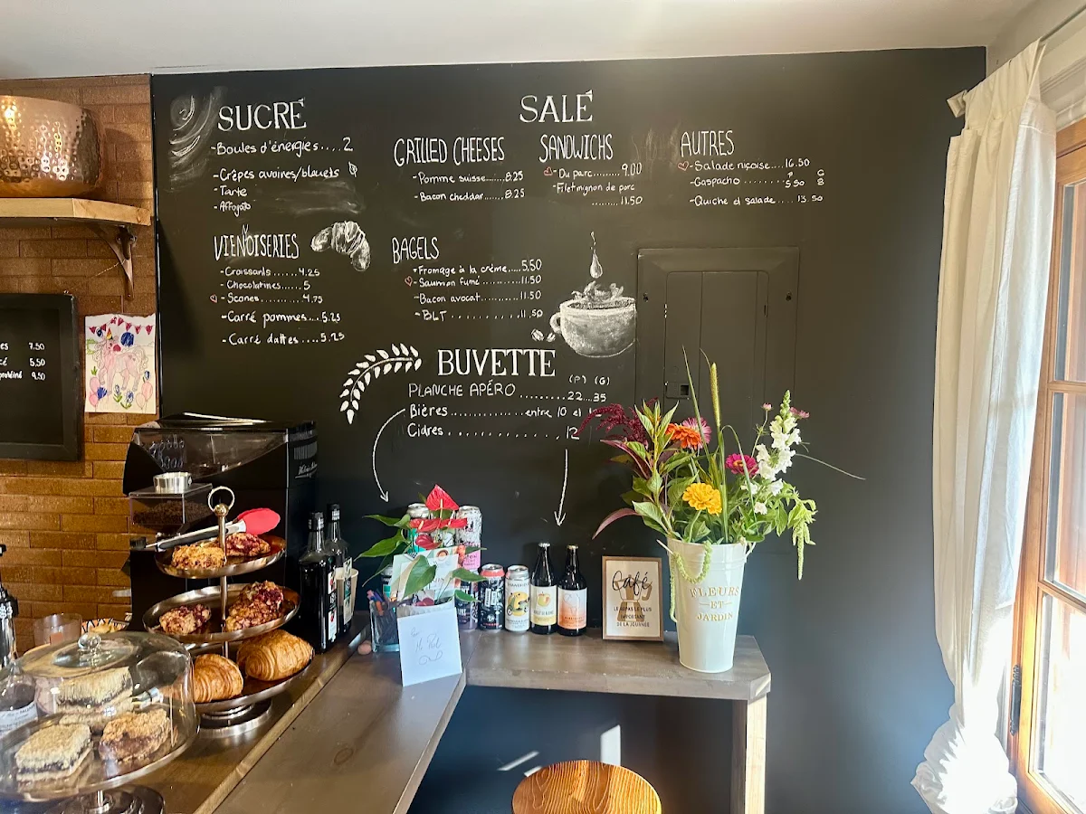 Menu, Les Hédonistes Café Buvette