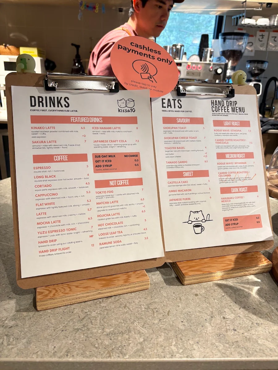 Menu, Kissa10