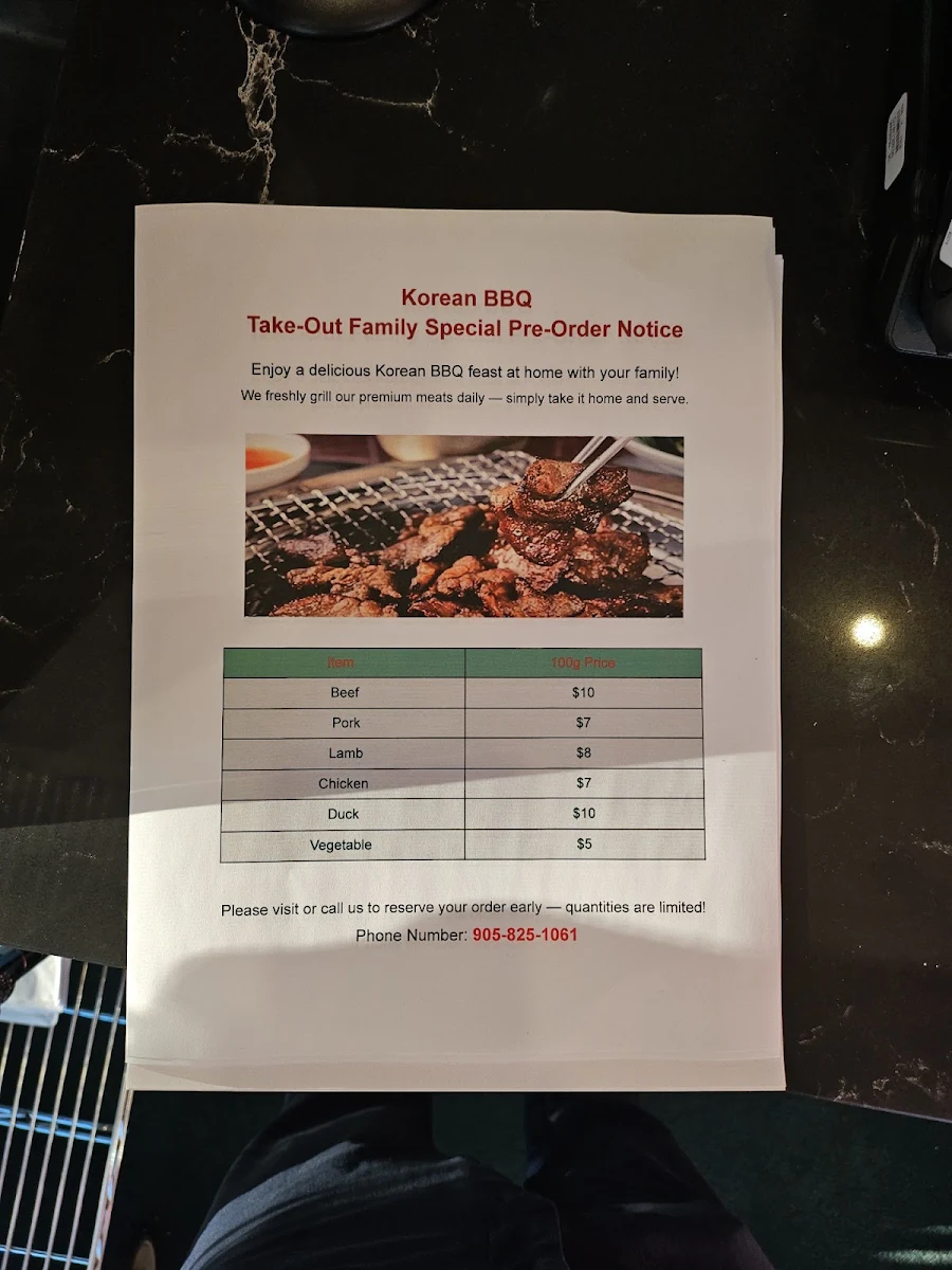 Menu, Masisseo-Eh Bakery & K-Restaurant Inc.