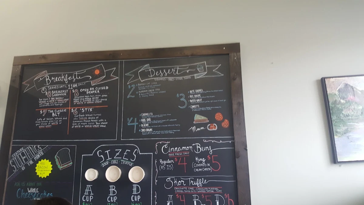 Menu, Eastside Eatery