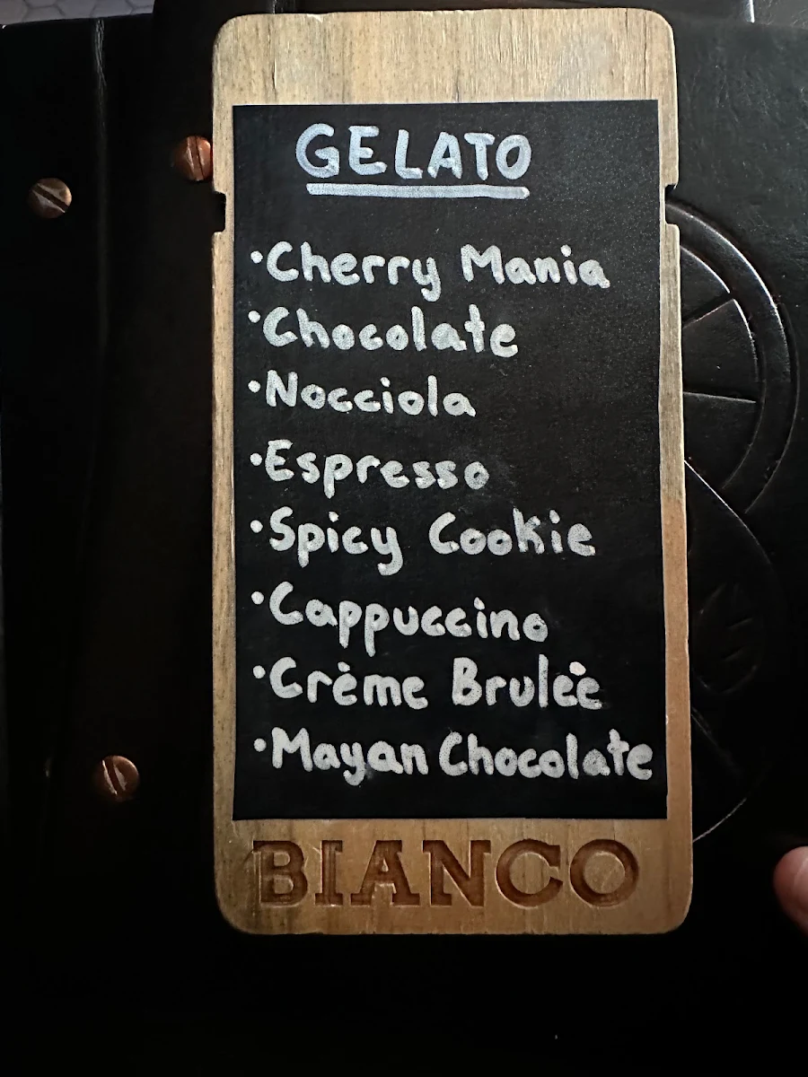 Menu, Bianco