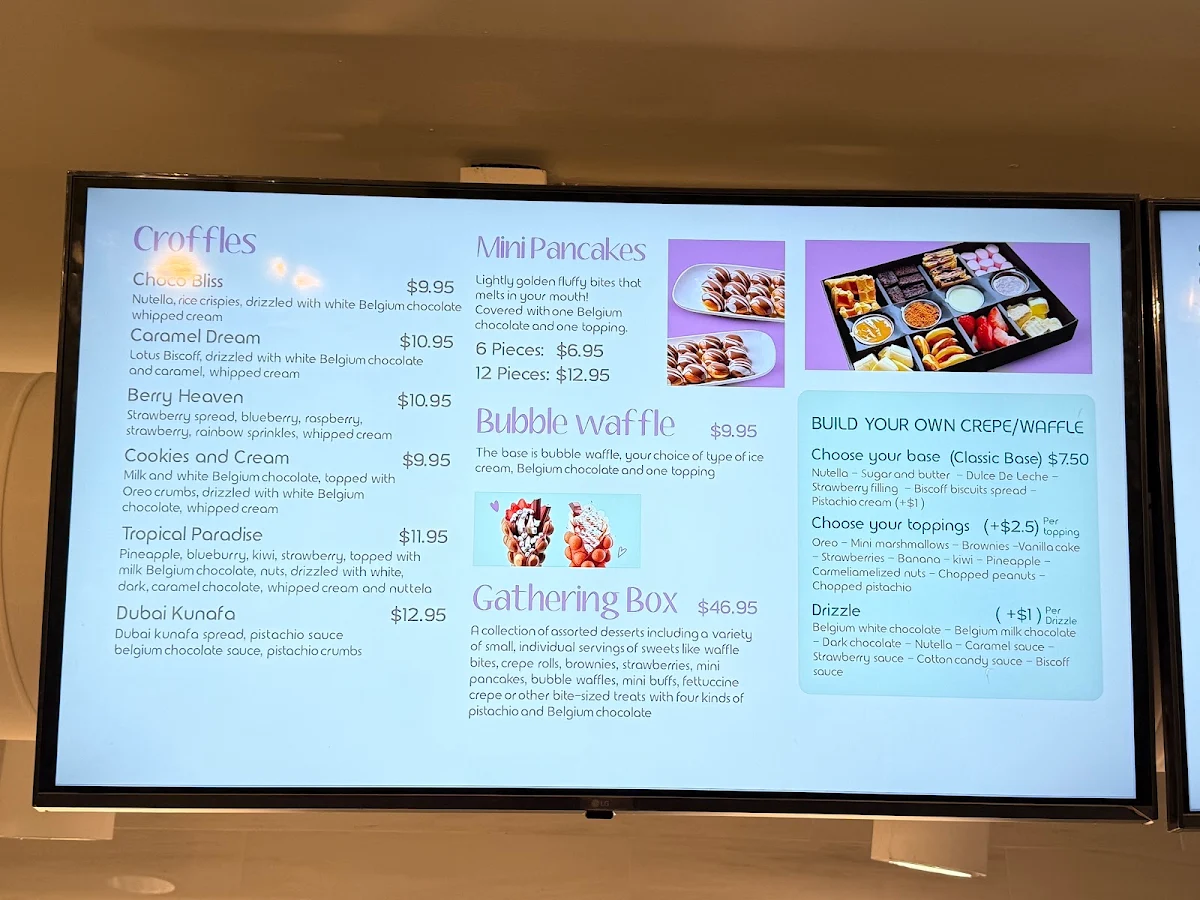 Menu, Pinochio Cafe, Dessert and Ice Cream