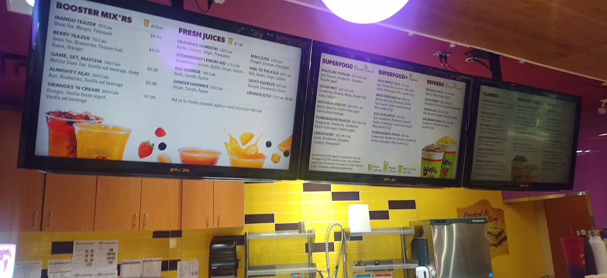 Menu, Booster Juice