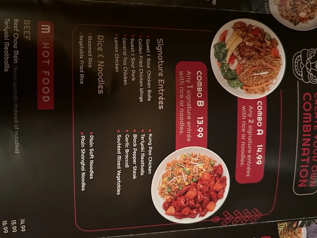 Menu, M2GO by Mandarin (Stoney Creek)
