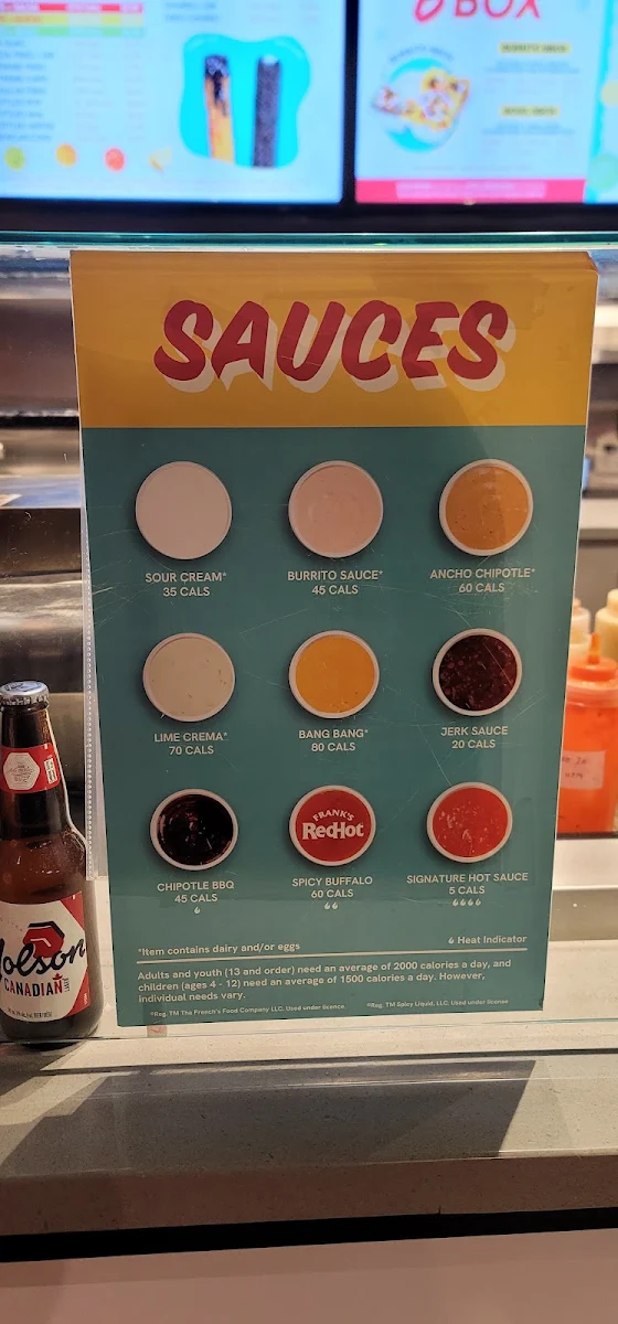 Menu, barBURRITO