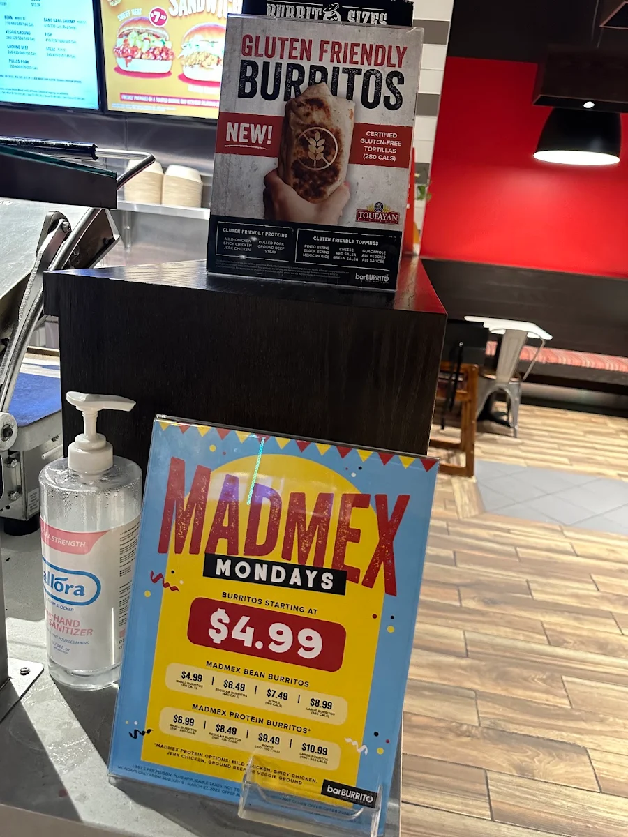 Menu, barBURRITO