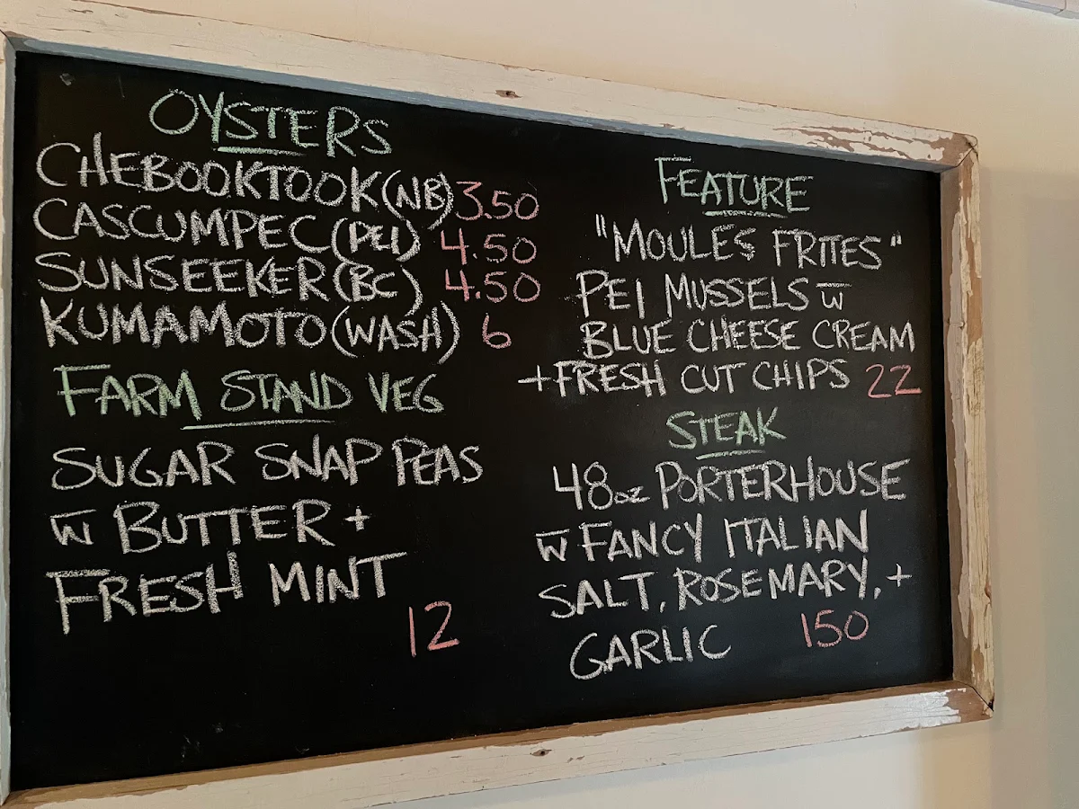 Menu, Sand and Pearl Oyster Bar