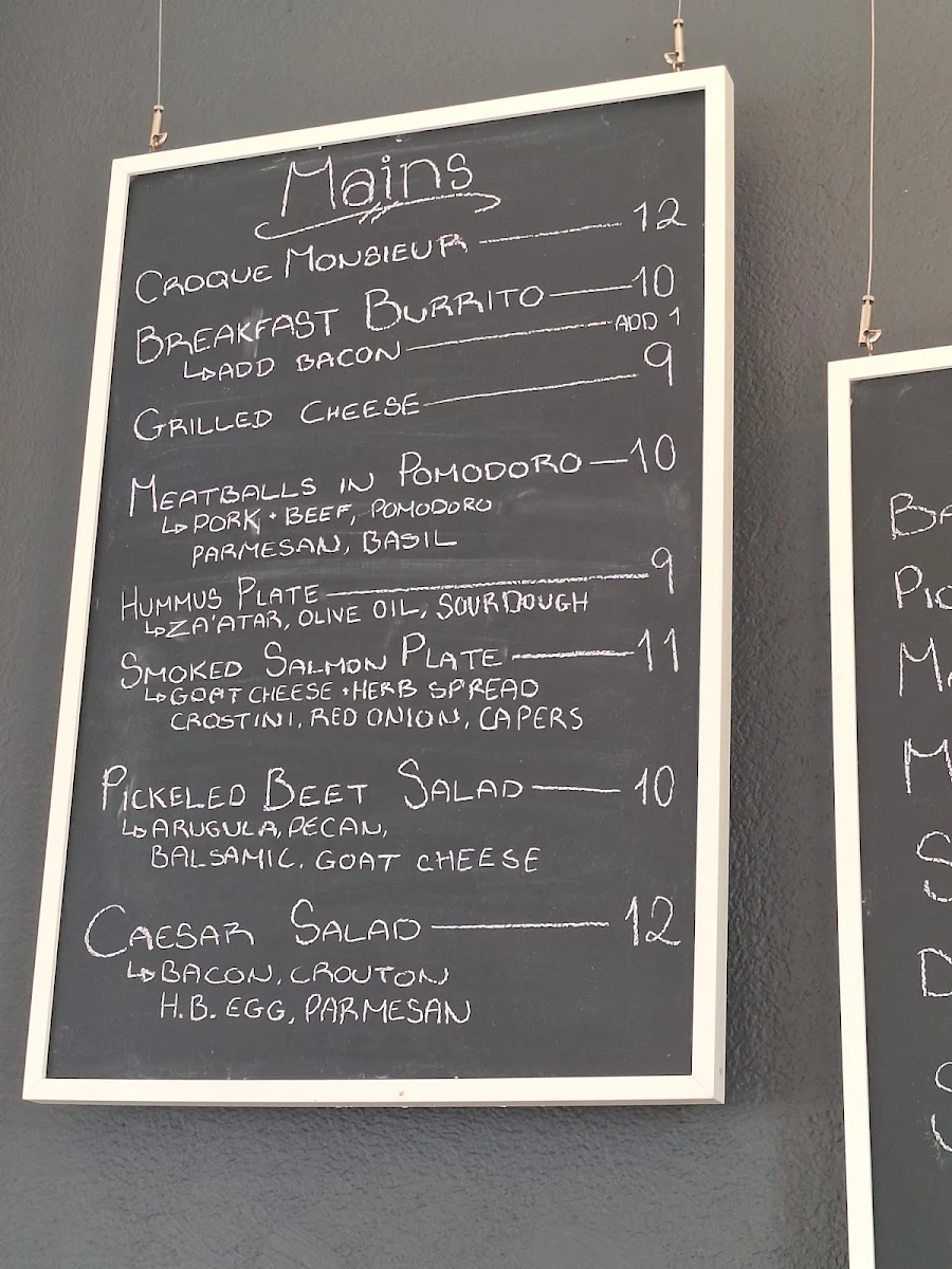 Menu, Café Domestiique