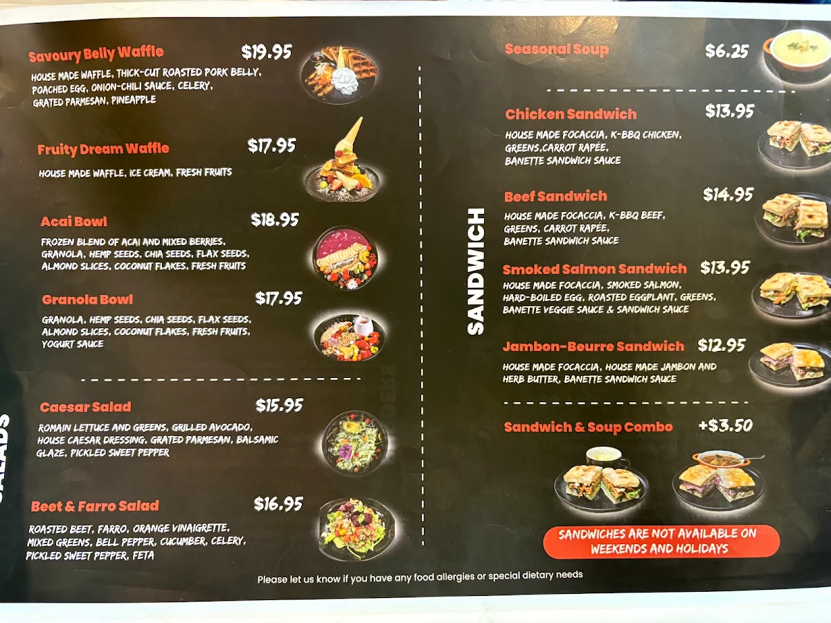 Menu, Banette