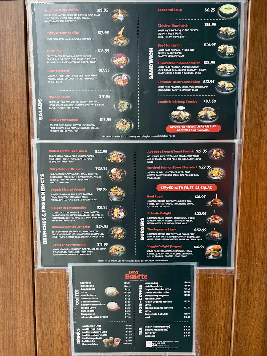 Menu, Banette
