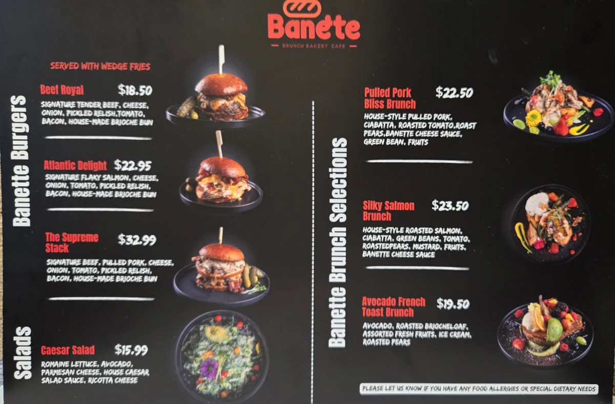Menu, Banette
